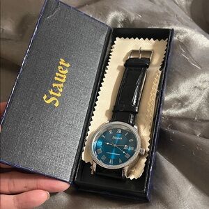 Men’s Watch BNWT - leather band - needs battery